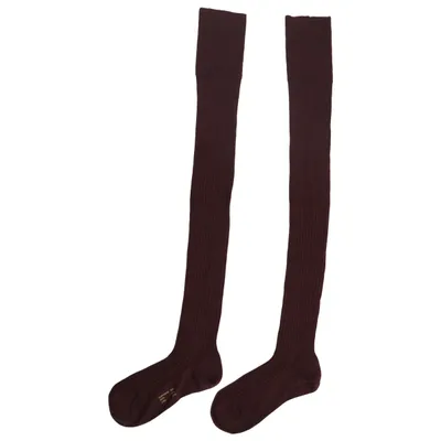 Knästrumpor (Lila) från Bottega Veneta Kashmir, Silke, Ull