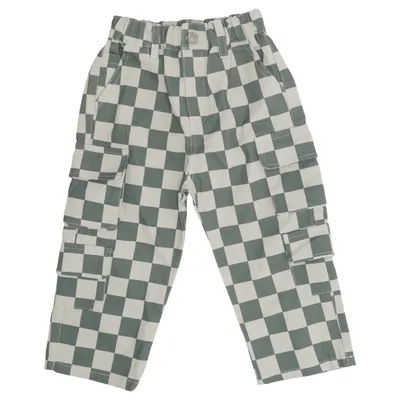 Cargo broek (Groen, Beige) Katoen