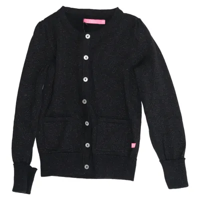 Cardigan (Noir) de Lebig Coton, Fibre métallique