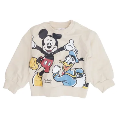 Sweatshirt (Beige) fra Disney Baby Elastan, Økologisk bomuld