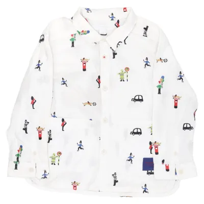 Skjorte (Hvid, Flerfarvet) fra Burberry Children Bomuld, Polyester