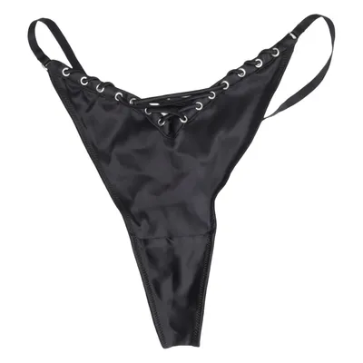 Thongs (Black) from Private Collection Cotton, Elastane, Polyester