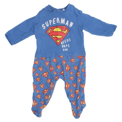 Sparkdräkt (Blå, Röd, Gul) från Superman Bomull