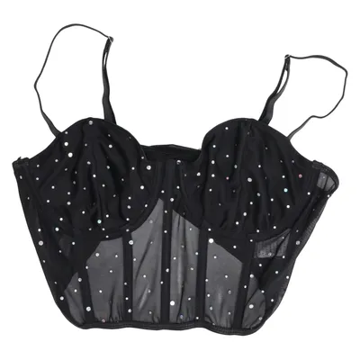 Bustier (Sort, Flerfarvet) Elastan, Polyester