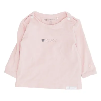 Lange mouwen shirt (Roze) van Noppies Baby Elastaan, Organisch katoen