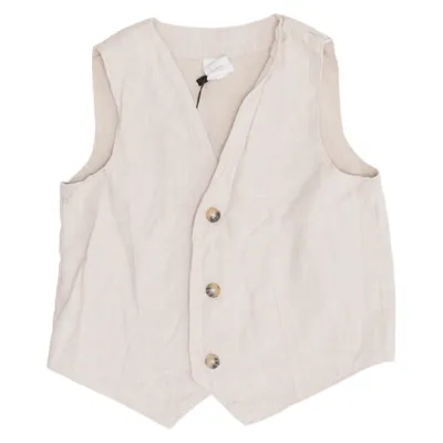 Gilet de costume (Beige) de H&M Coton, Lin