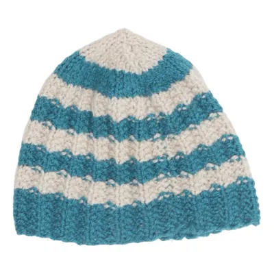 Beanie (Blue, Beige)