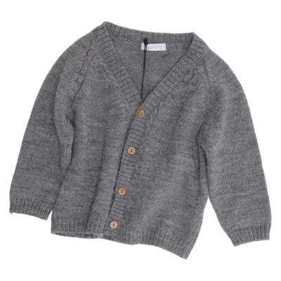 Cardigan (Gray) from Laranjinha Acrylic, Polyester