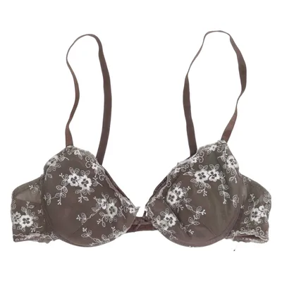 Bra (Brown, White) from Vivance Elastane, Polyamide, Viscose