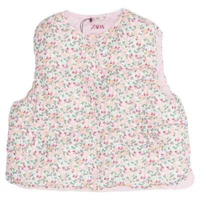 Outer vest (Pink, Multicolored) from Zara Polyester