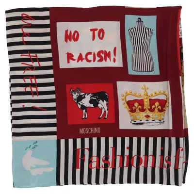 Cache-col (Rouge, Blanc, Multicolore) de Moschino Soie