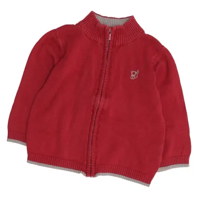 Strickjacke (Rot, Beige) von Obaïbi Baumwolle