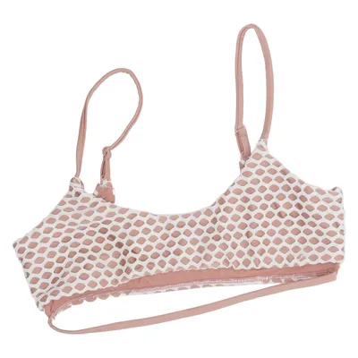 Bikini top (Beige, White) from ASOS Swim Elastane, Polyamide, Polyester