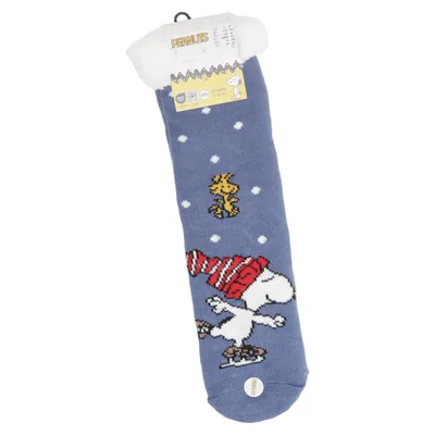 Knit socks (Blue, Multicolored) from Peanuts Acrylic, Polyester