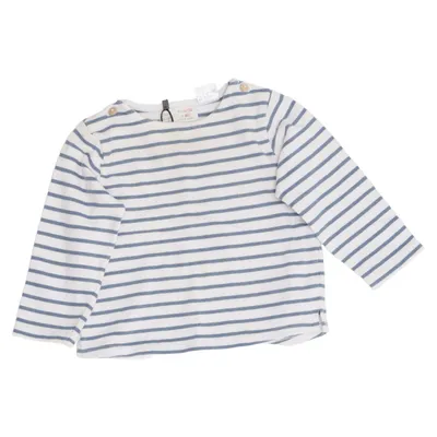 Langarmshirt (Blau, Weiß) von Zara Mini Baumwolle