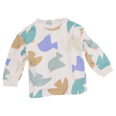 Sweatshirt (Beige, Multicolored) from Hema Organic cotton
