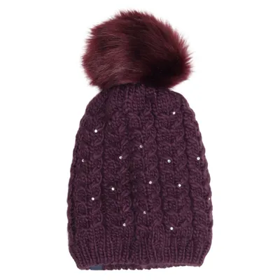 Bonnet à pompon (Violet) de EB Acrylique, Polyester