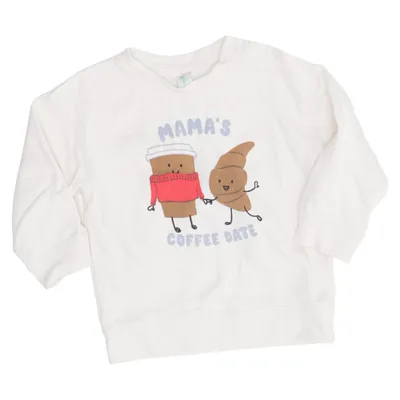 Sweatshirt (Blanc) de Topomini Coton, Polyester