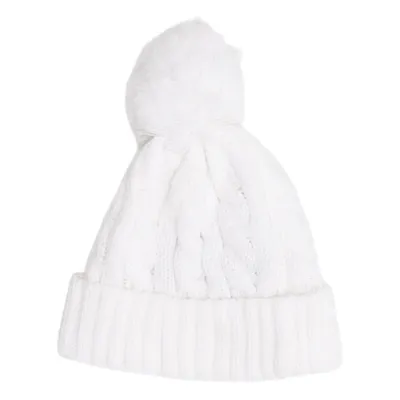 Bonnet à pompon (Blanc) de Dove Acrylique
