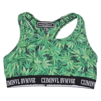 Brassière (Vert, Noir) de Criminal Damage Élasthane, Polyester