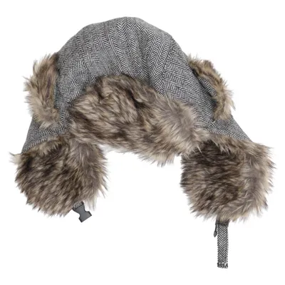 Trapper hat (Gray, Brown) from Antonio Polyester