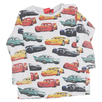 Långärmad t-shirt (Vit, Flerfärgad) från Disney Pixar Bomull, Elastan