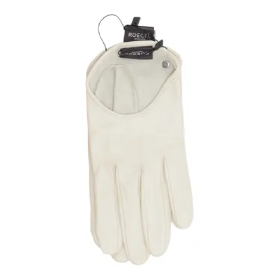 Leather gloves (Beige) from Roeckl