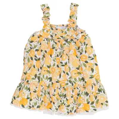 Robe (Orange, Vert, Blanc) de Sincerely, Jules Coton, Polyester