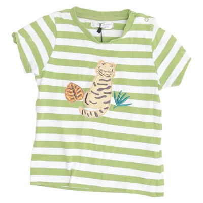 T-shirt (Green, White) from Sense Organics Organic cotton