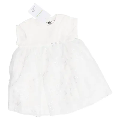 Flower girl dress (White) from Vertbaudet Cotton, Polyester