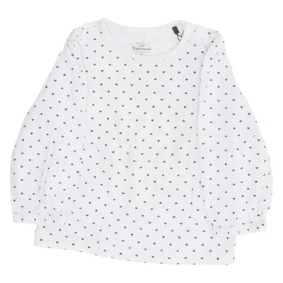T-shirt à manches longues (Blanc, Noir) de Topomini Coton