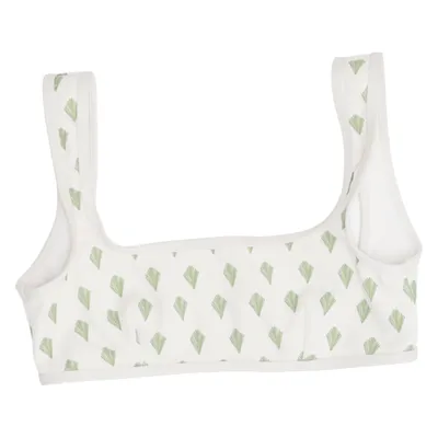 Bikini top (White, Green) from Zulu & Zephyr Elastane, Polyamide