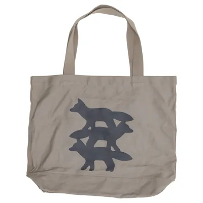 Canvas bag (Beige) from Maison Kitsuné