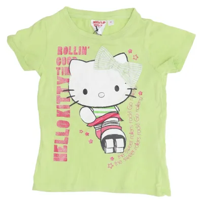 T-shirt (Green, Multicolored) from Hello Kitty Cotton
