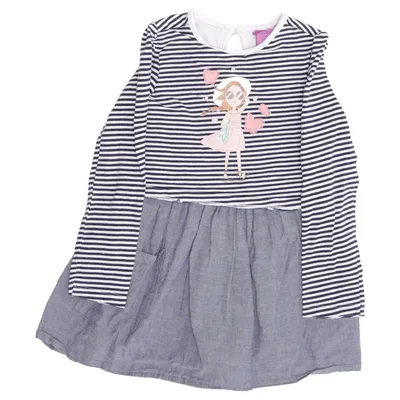 Dress (Blue, White, Multicolored) from Shrinking Violet Cotton, Elastane