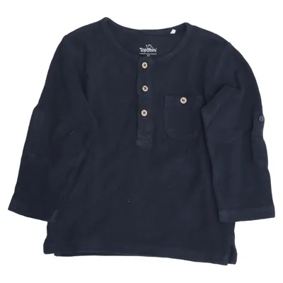 Henley shirt (Blue) from Topomini Cotton