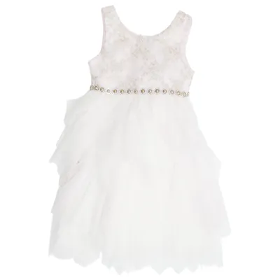 Blomsterpigekjole (Pink, Hvid) fra American Princess Polyester
