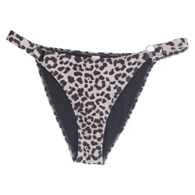 Bikini bottom (Beige, Black) from Wolf & Whistle Elastane, Polyester