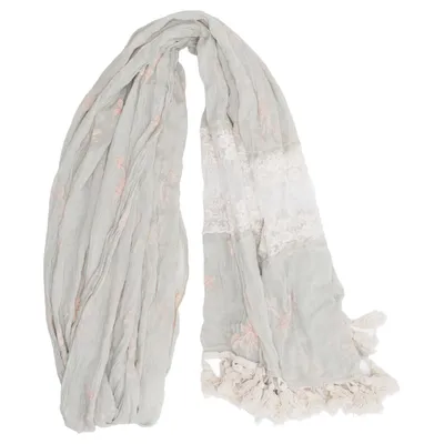 Sjaaltje (Groen, Beige) van Loberon Katoen, Viscose