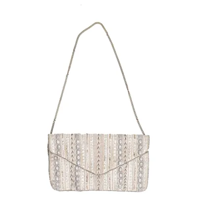 Clutch bag (Beige, Silver, Gold) from Glamorous Polyester