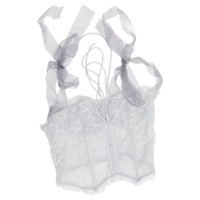 Bustier (Grå) från Romwe Elastan, Polyester