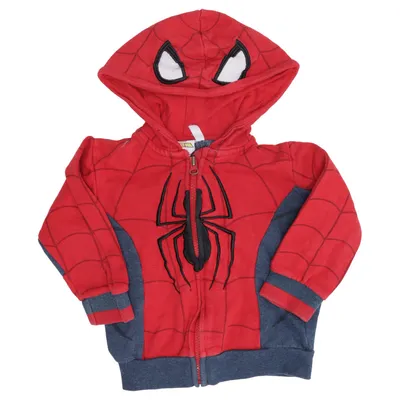 Huvtröja (Röd, Blå) från Marvel Bomull, Polyester