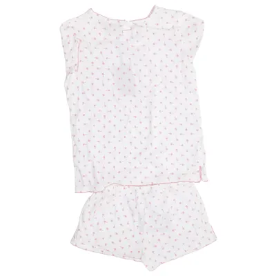 Pajamas (White, Pink) from Bonpoint Cotton