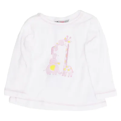 Langærmet t-shirt (Hvid, Pink) fra Kanz Bomuld