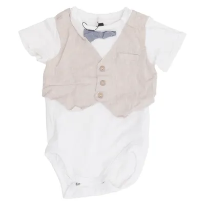 Body (Beige, Gris, Blanc) de H&M Coton, Élasthane, Lin