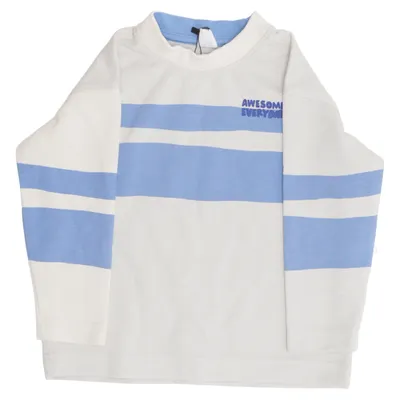 Sweatshirt (Hvid, Blå) fra Hema Polyester