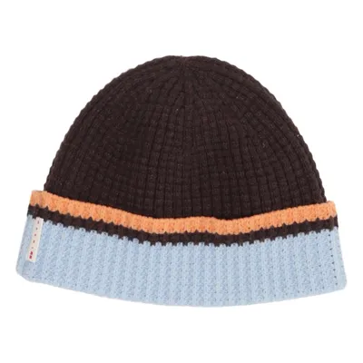 Beanie (Brown, Blue, Orange) from Marni Acrylic, Polyamide, Polyester, Wool