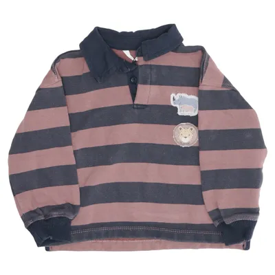 Rugbytröja (Blå, Brun) från Mango Bomull, Polyester