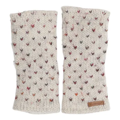 Wrist warmers (Beige, Multicolored) from Fischer`s Wool