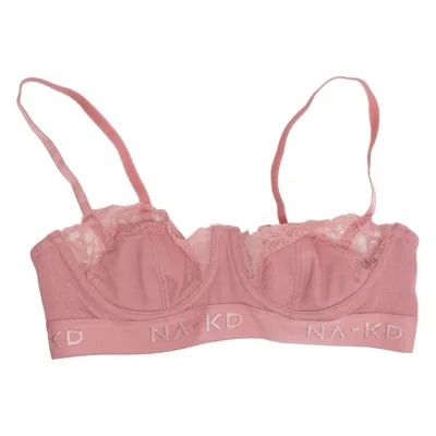 Bralette (Rosa) från Hunkemöller x NA-KD Bomull, Elastan